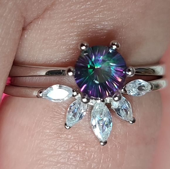 925 Sterling Silver Crown Ring Enhancer Marquise - Picture 16 of 16